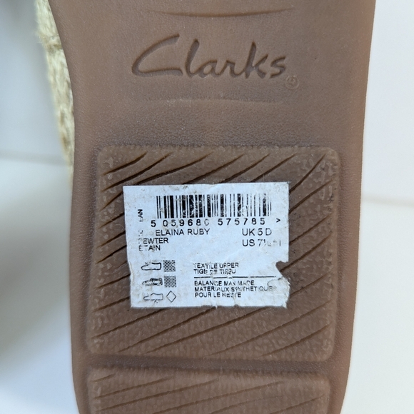 Collection by Clarks Elaina Ruby Women's 7.5M Slip On Pewter Color Finish - Picture 13 of 13